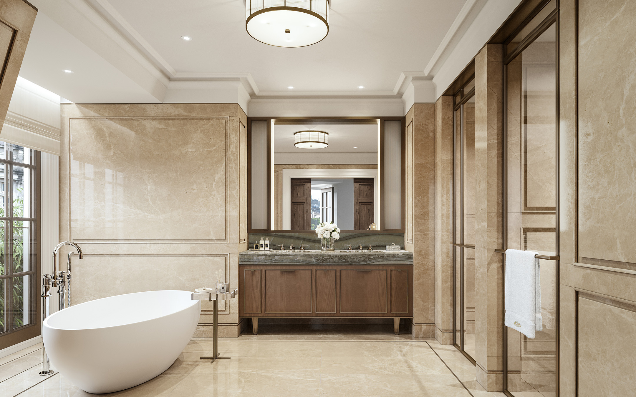 Design de salle de bain conçu par 1508 London - Les résidences OWO par Raffles